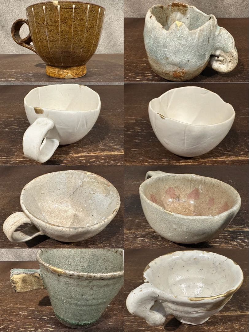 SNT1709 作家 1点もの コーヒーカップ 陶器 まとめ売り 11個 セット