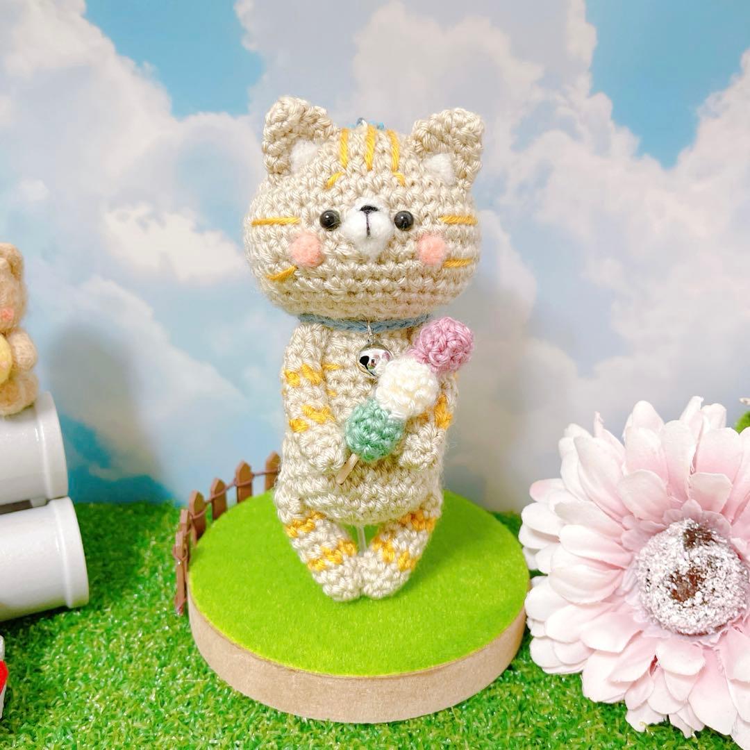 あみぐるみ　ハートクッションとコロコロ可愛いシャムコロちゃんストラップ♡他２点