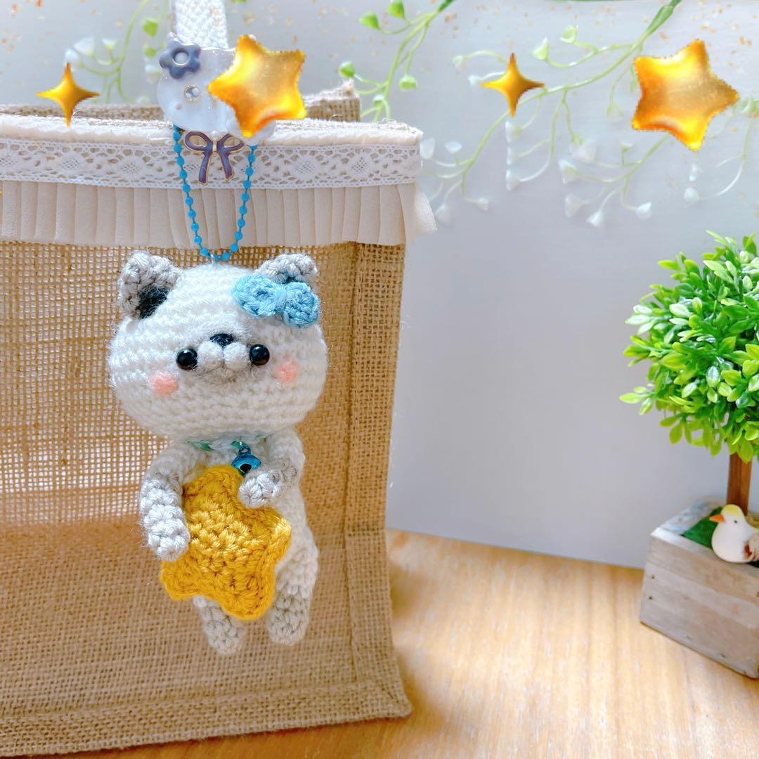 あみぐるみ　ハートクッションとコロコロ可愛いシャムコロちゃんストラップ♡他２点