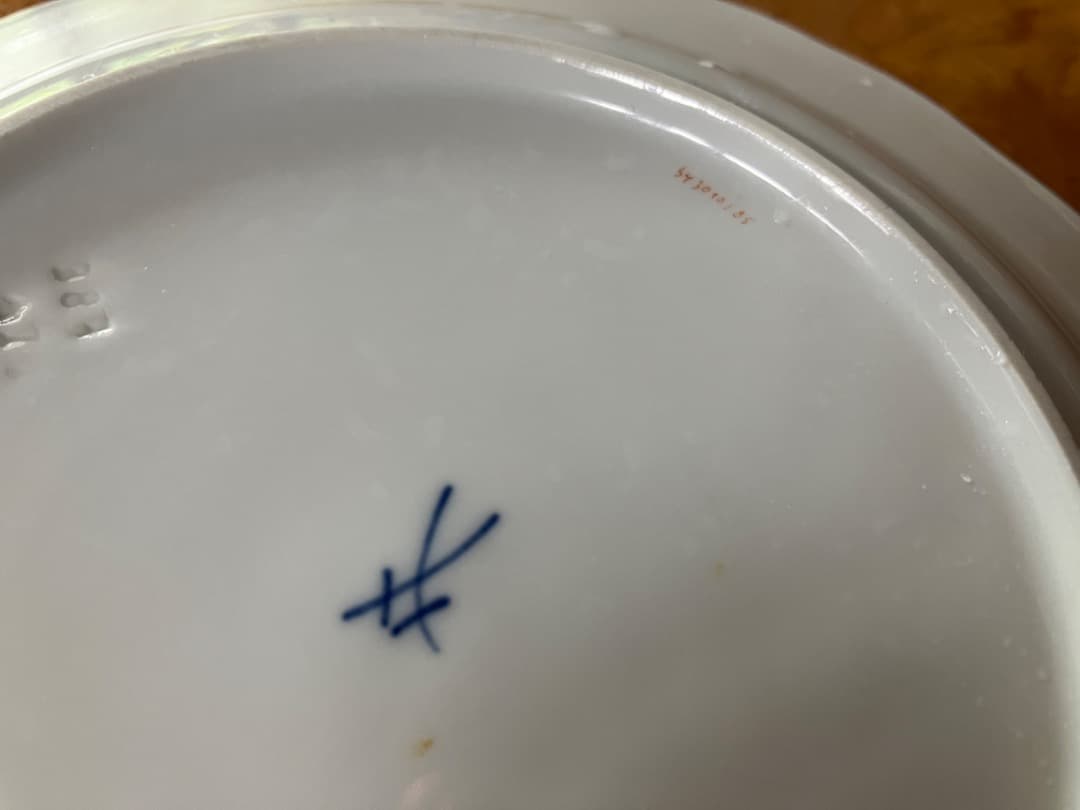 マイセン：インドの華フルーツ、デザート皿プレート三種：単品可