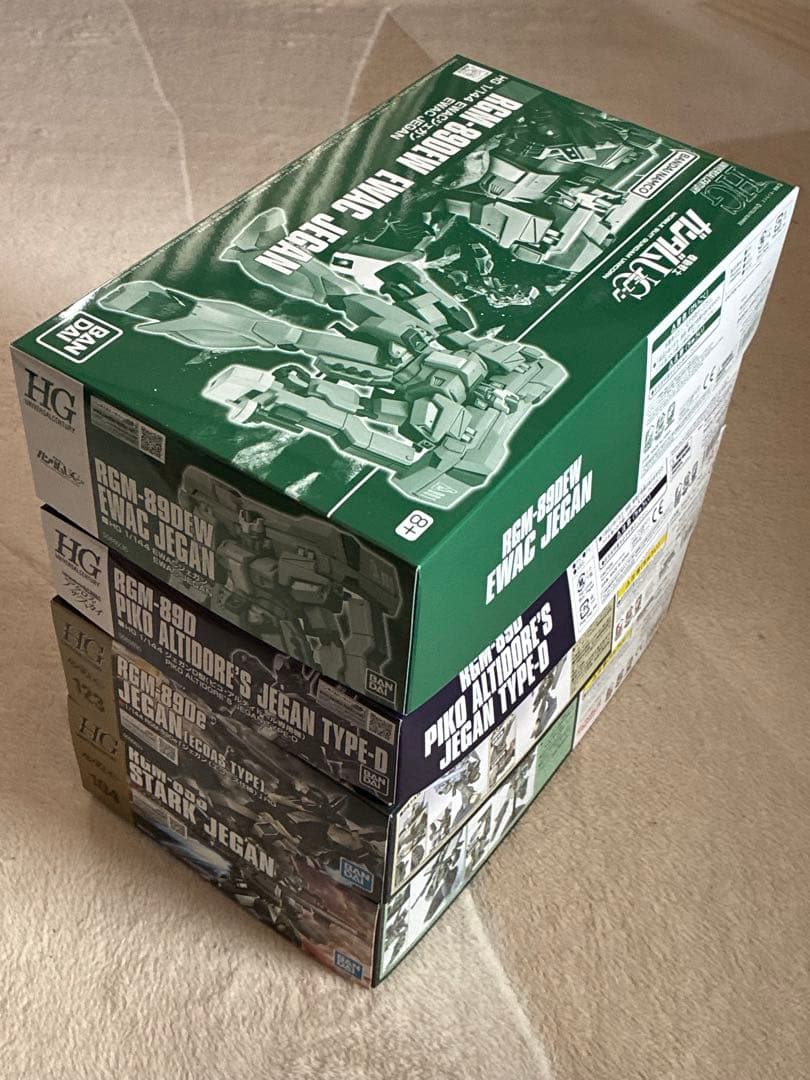 プレバン限定 HG 1/144 ジェガン各種8機セット EWAC、D型、迷彩等々