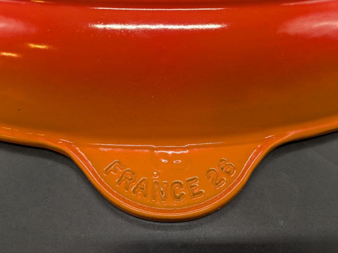 ル・クルーゼ スクエアスキレットグリル 26cm オレンジ