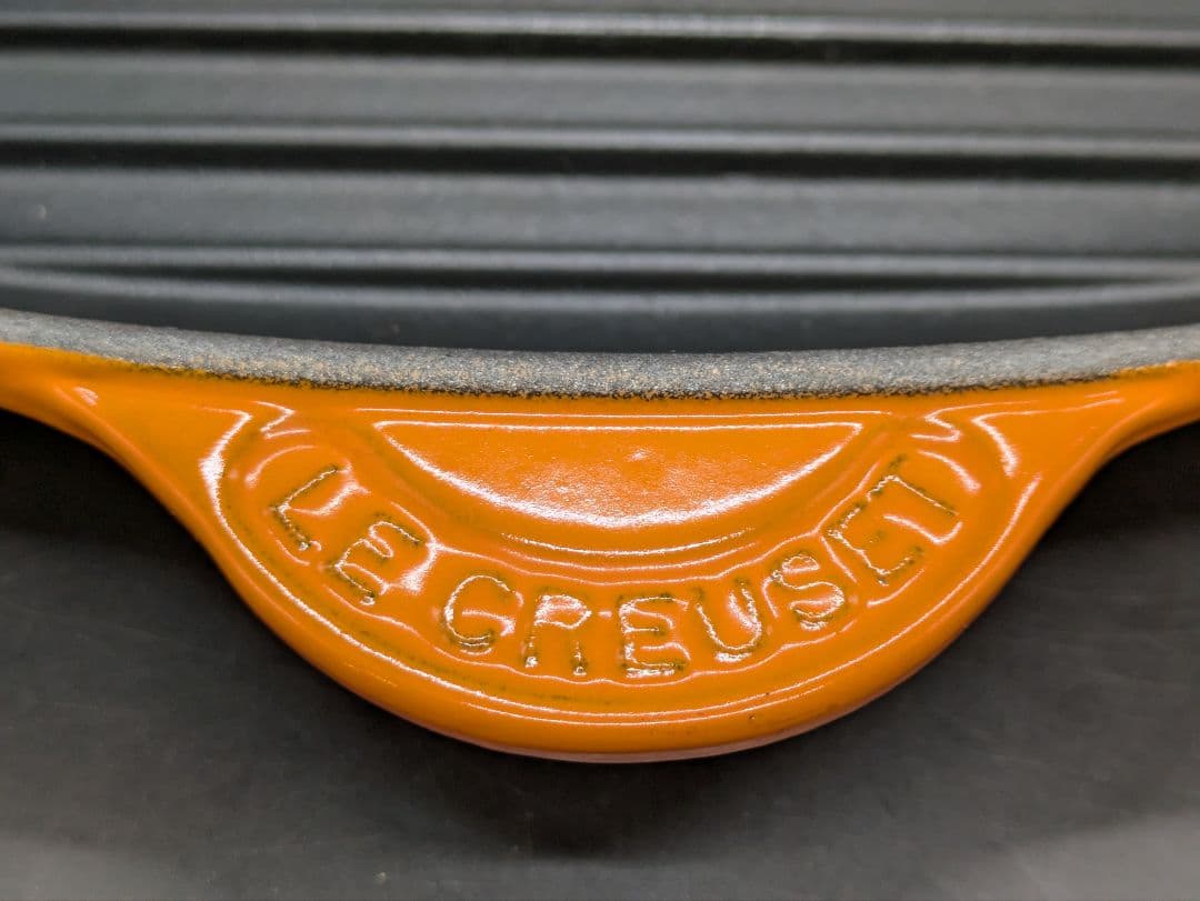 ル・クルーゼ スクエアスキレットグリル 26cm オレンジ