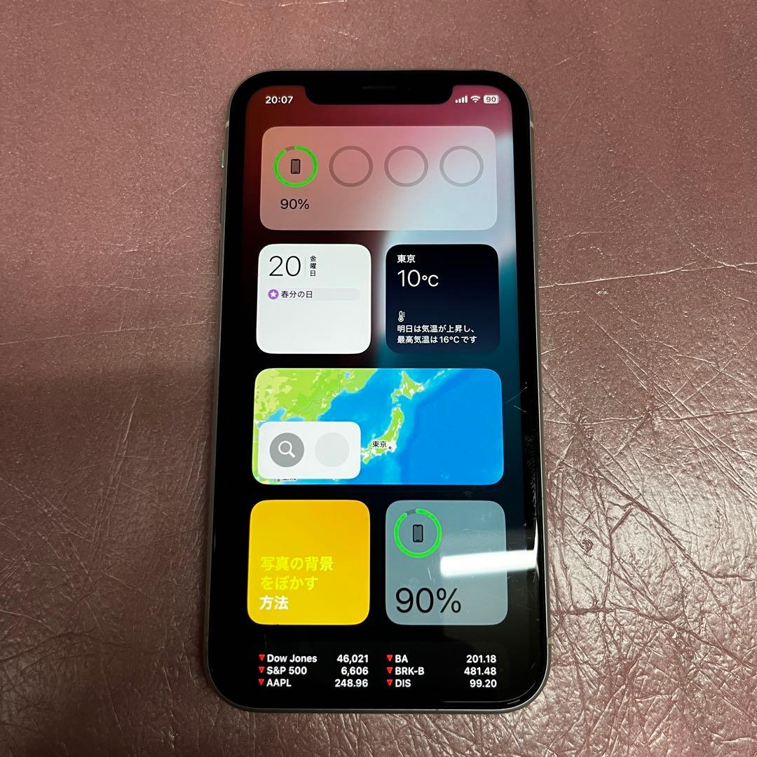 iPhone XR 256GB ホワイト SIMフリー 中古 傷有り