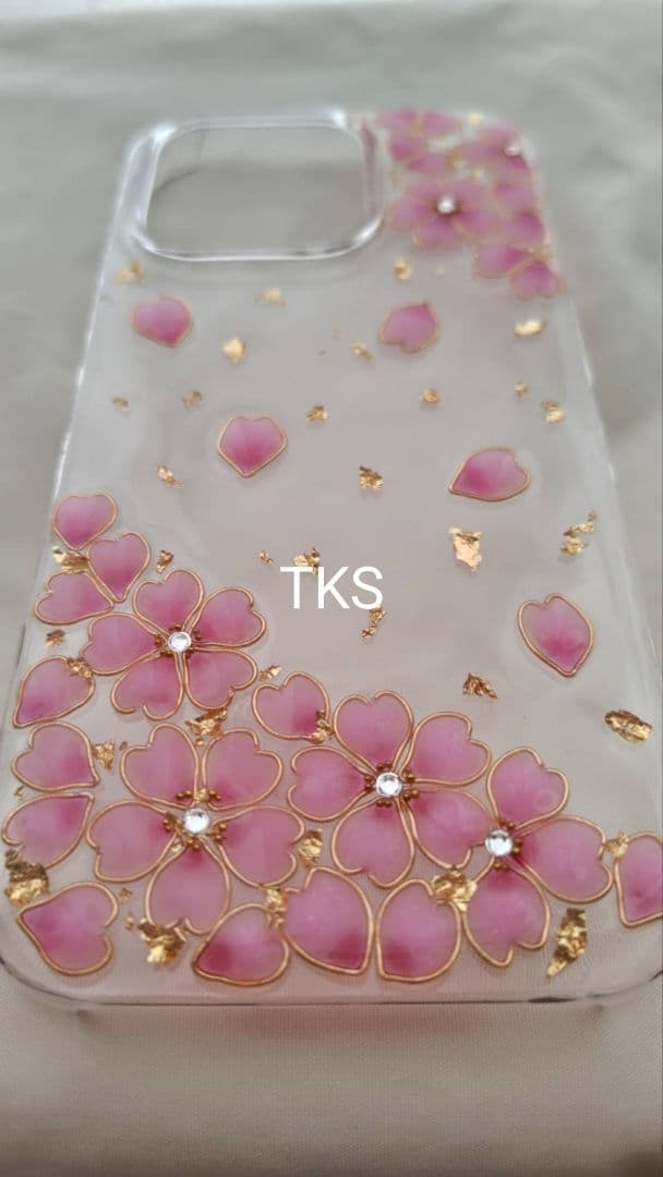 iPhone15Pro/ハードケース/ハンドメイド/レジン/スマホケース/桜