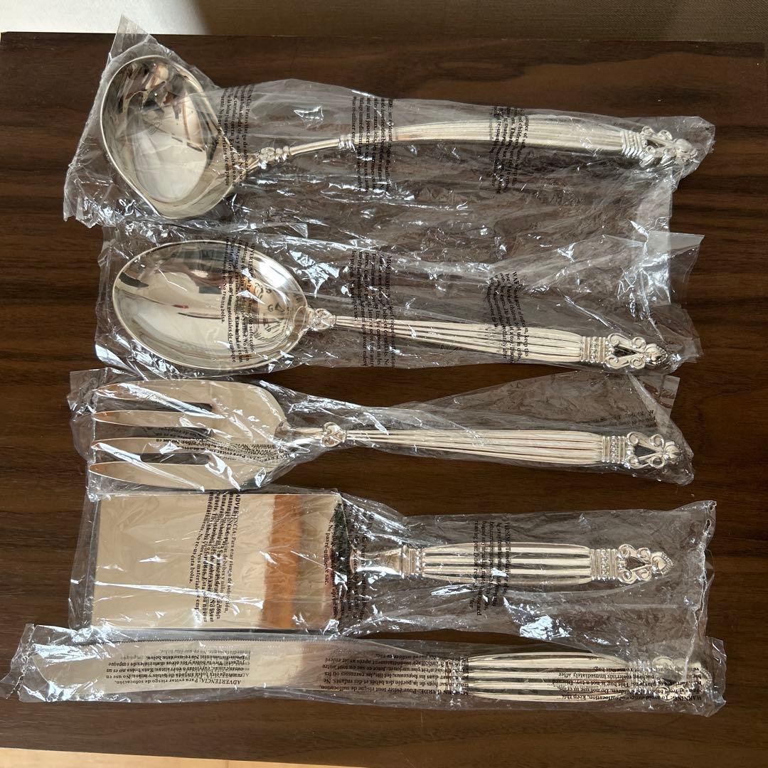 未使用品！ゴディンガーシルバーアート　ホステスサービングセット5ピース　シルバー