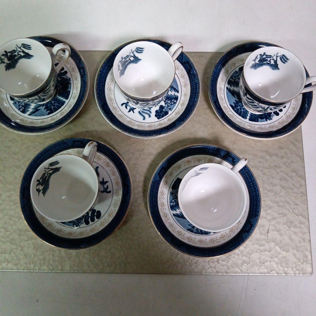 ニッコー、山水デミタスカップソーサー5客、未使用品