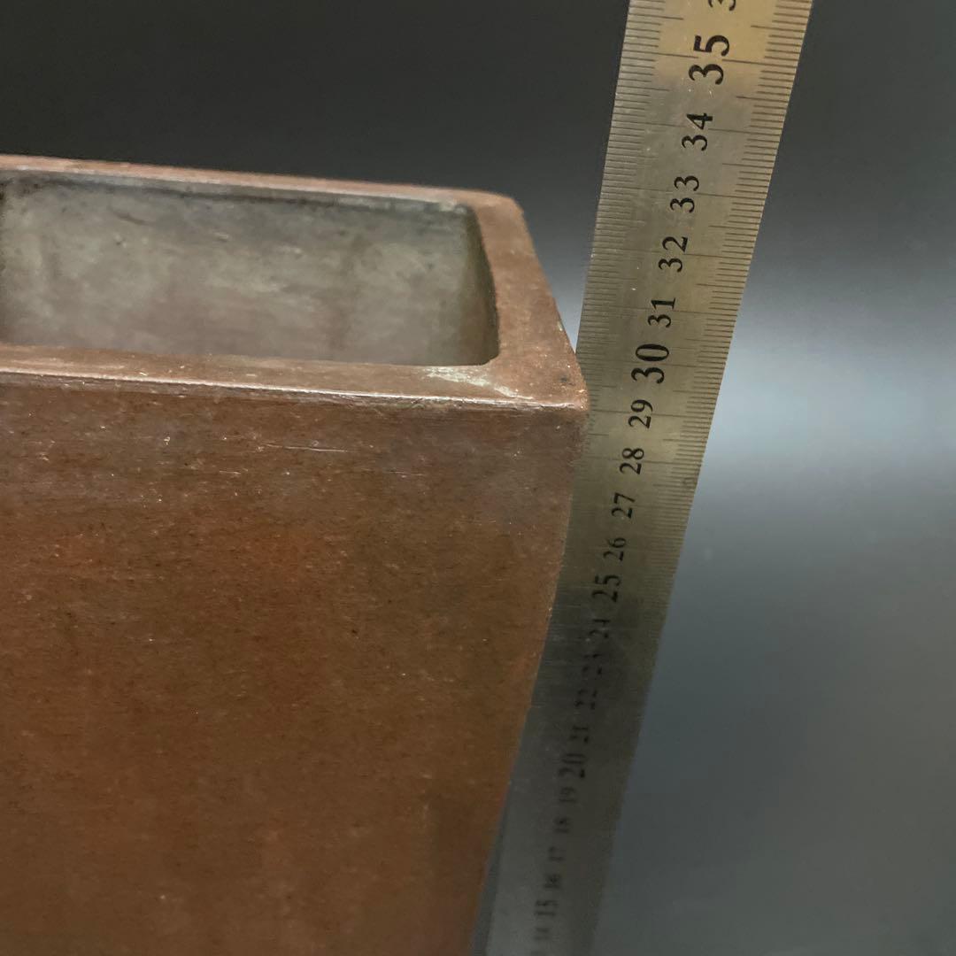 時代物　珍品！朱泥大植木鉢　欠けあり