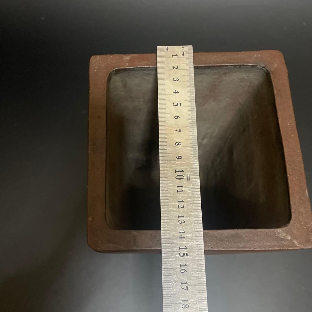 時代物　珍品！朱泥大植木鉢　欠けあり