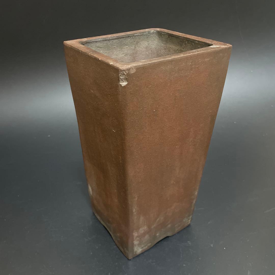 時代物　珍品！朱泥大植木鉢　欠けあり