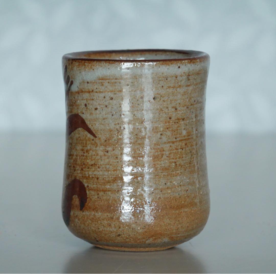 唐津焼　西岡小十郎　小次郎窯　絵唐津　湯呑　5客　酒器　ぐい呑　盃　杯　筒盃