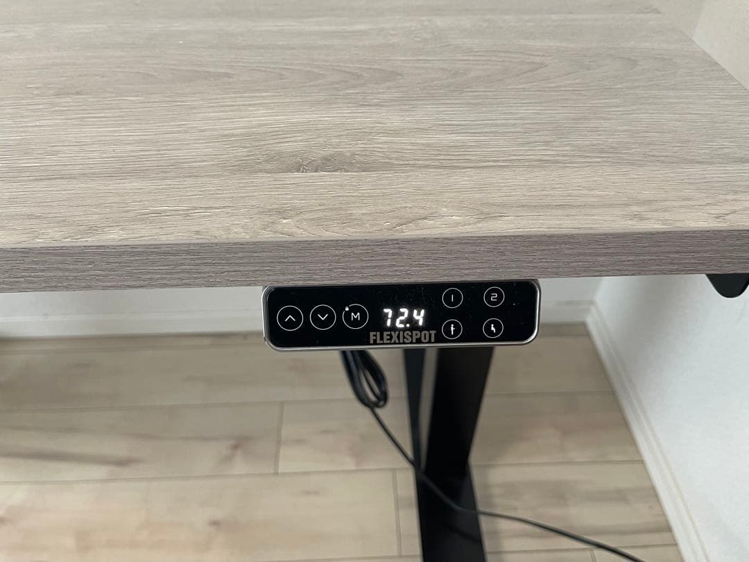 FLEXISPOT e7 電動昇降デスク ホワイトウッド天板