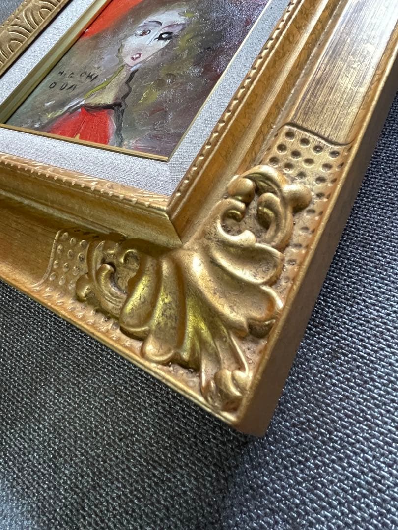 織田広喜　油彩　0号《少女》　織田廣喜 新品額装品　油絵