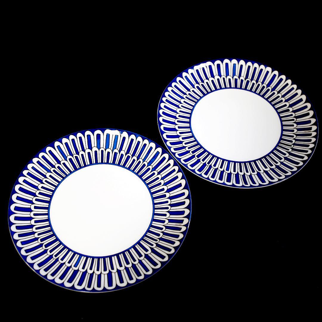 【レア極美品 ２枚】エルメス ブルーダイユール プレート 送料込み ②