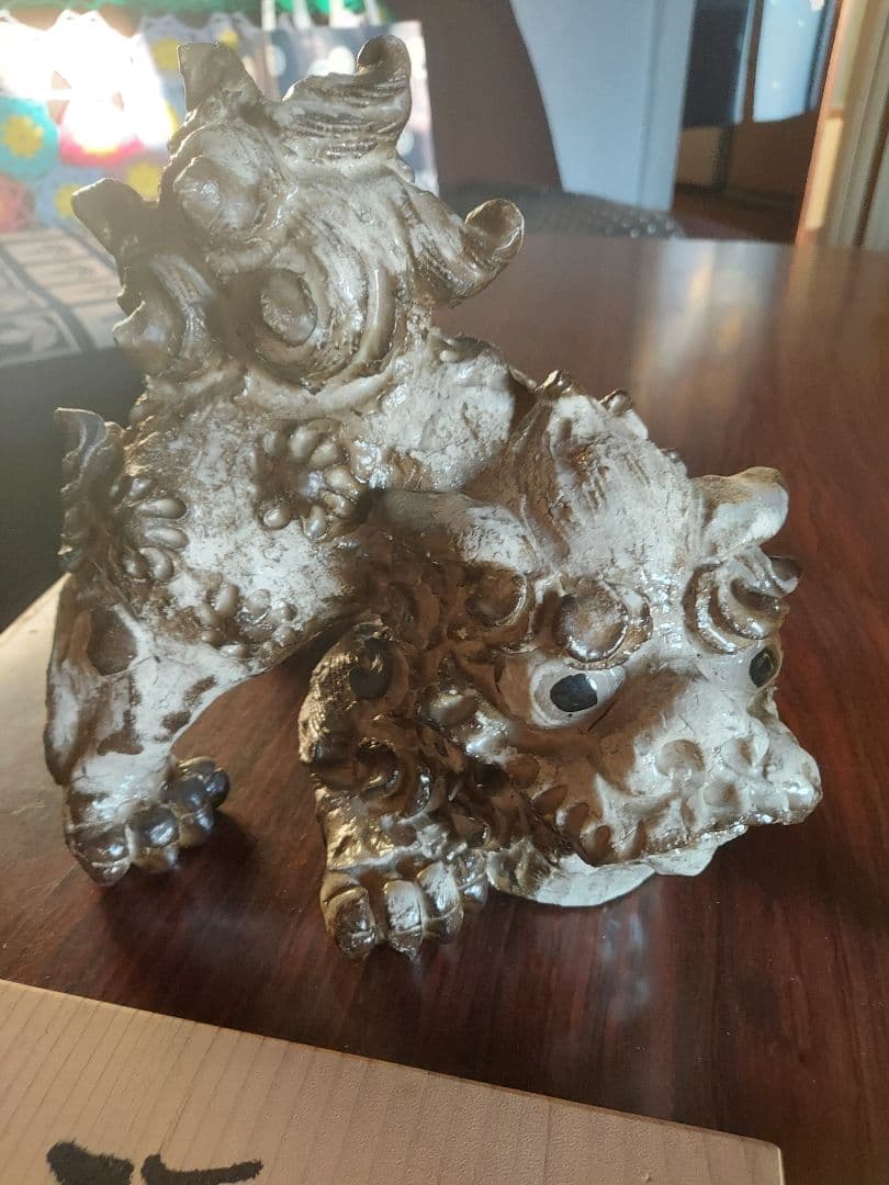 陶器 獅子像 福獅子　シーサー　工芸品