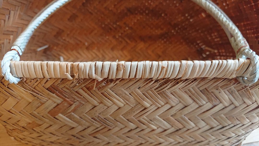 市場かご 竹籠 竹かごバッグ 買い物かご マルシェ 収納かご 2個セット