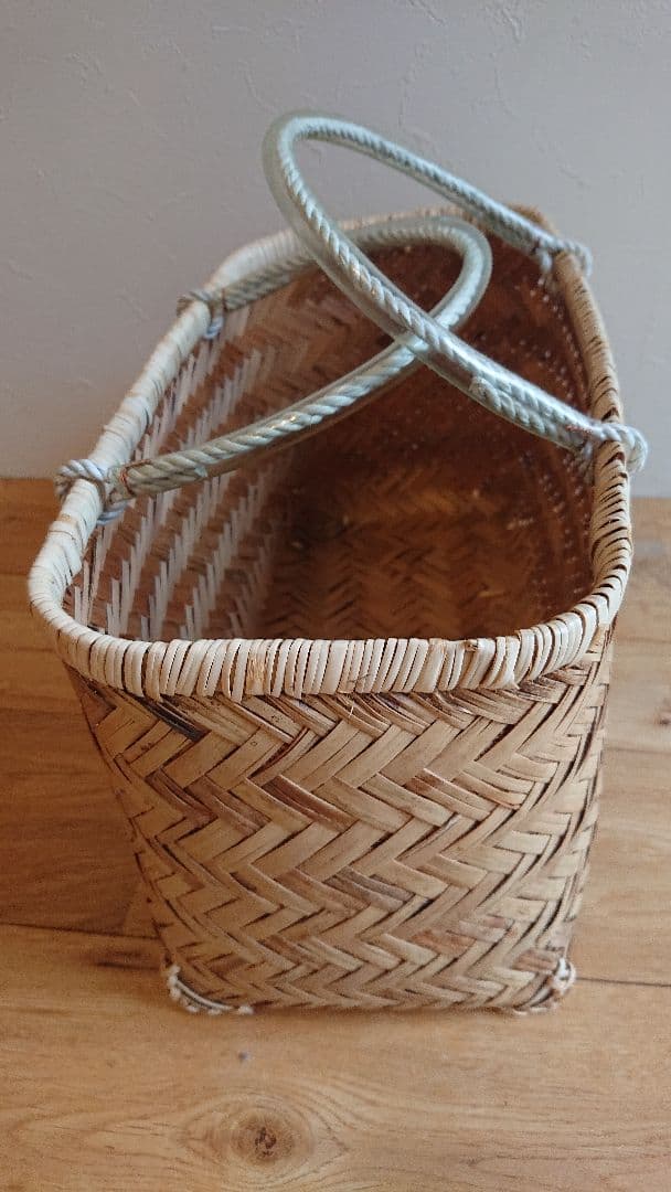 市場かご 竹籠 竹かごバッグ 買い物かご マルシェ 収納かご 2個セット