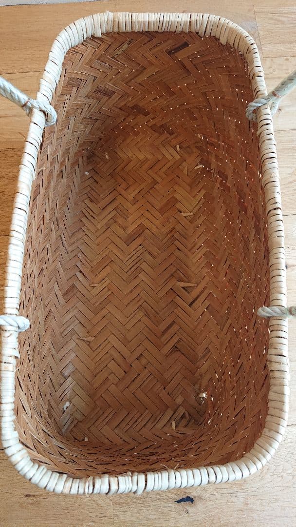 市場かご 竹籠 竹かごバッグ 買い物かご マルシェ 収納かご 2個セット