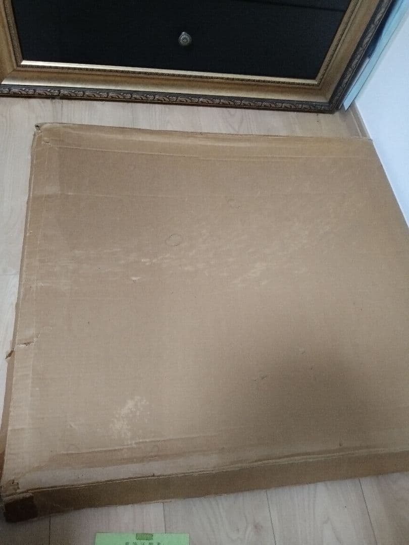 58万円☆　村田秀峰　牡丹の絵画 青背景 金属フレーム　薔薇　石楠花