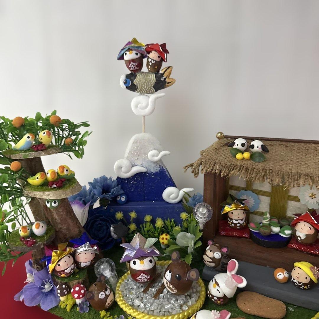 どんぐりアート♡Happy 端午の節句ライト付きオブジェ♡