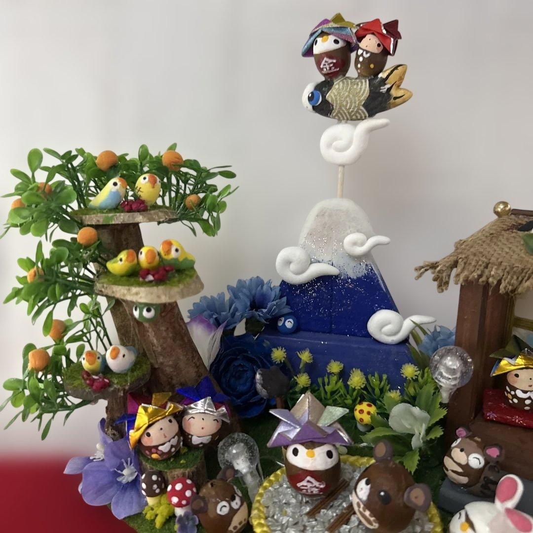 どんぐりアート♡Happy 端午の節句ライト付きオブジェ♡