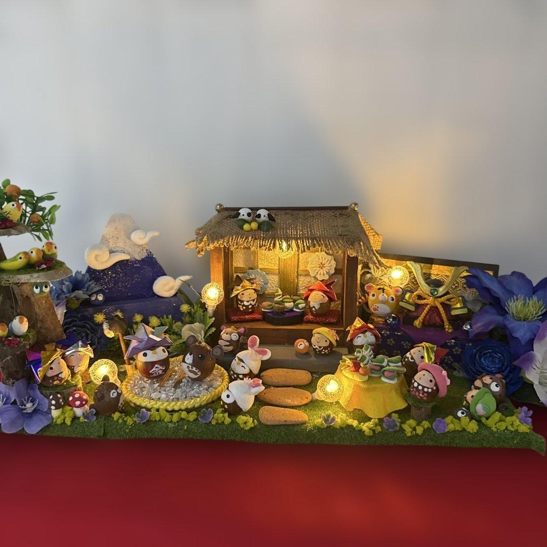 どんぐりアート♡Happy 端午の節句ライト付きオブジェ♡