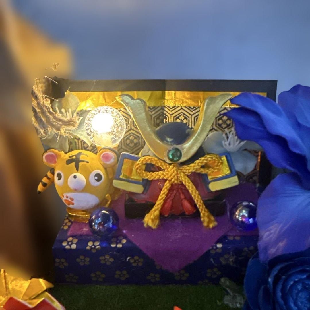 どんぐりアート♡Happy 端午の節句ライト付きオブジェ♡