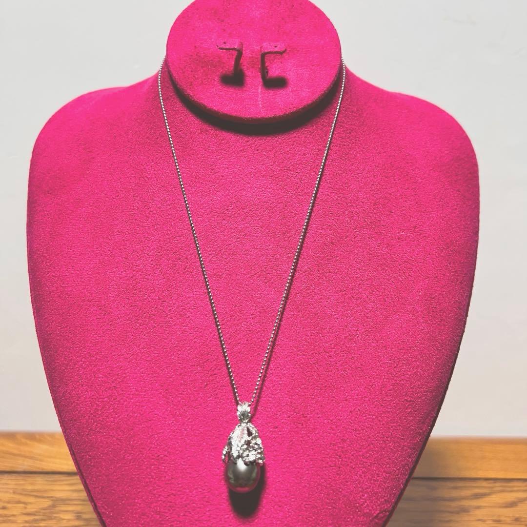 南洋真珠ネックレス、ペンダント/シルバー925/ヴィンテージ