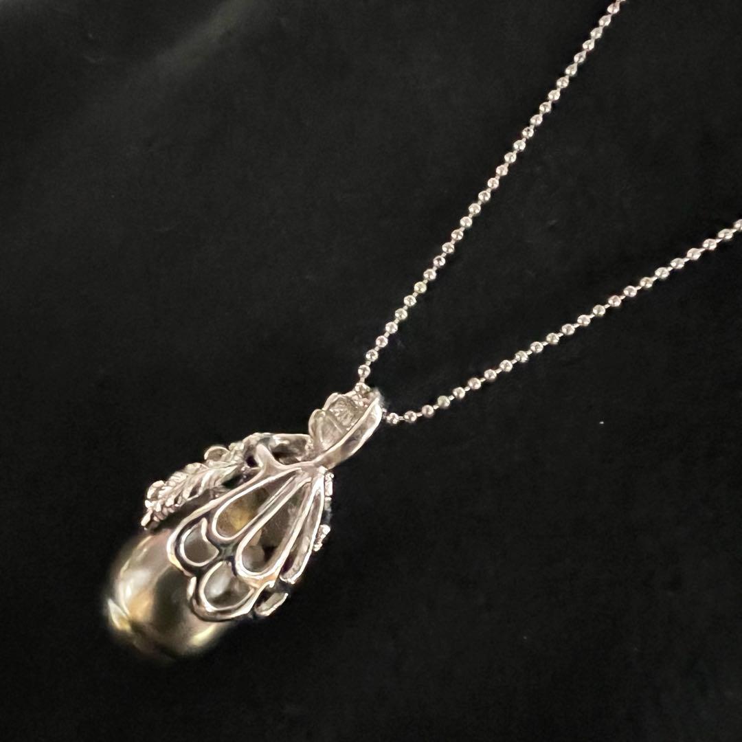 南洋真珠ネックレス、ペンダント/シルバー925/ヴィンテージ