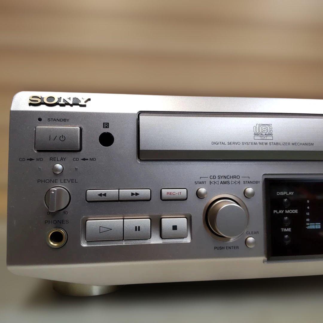 リペア済 SONY MXD-D2 CD/MD一体デッキ リモコン付