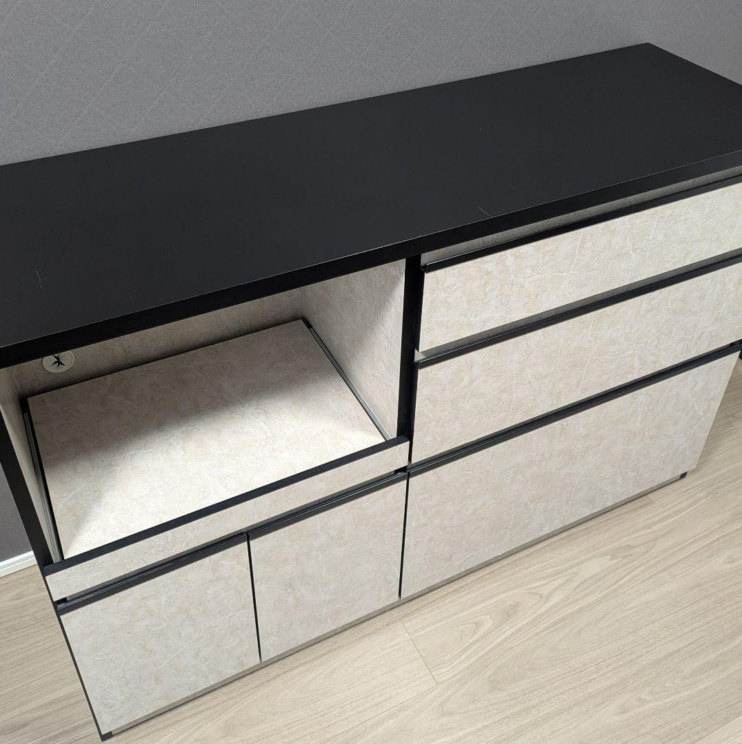 ＼3/8まで限定価格！／大川家具 日本製 キッチンカウンター ストーンホワイト