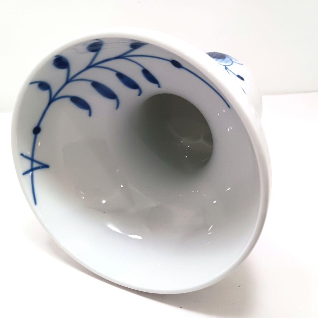 Y3332-3 ロイヤルコペンハーゲン ブルーフルーテッドメガ 花瓶 箱付