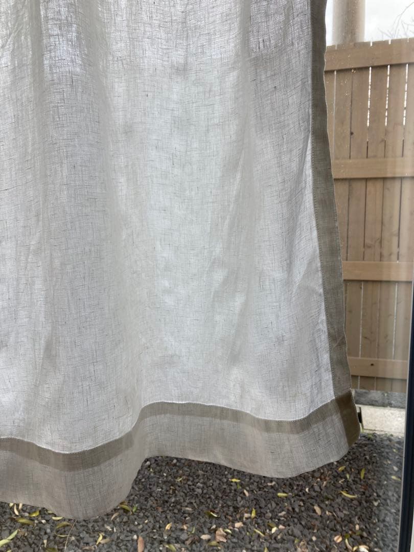 無印良品 ノンプリーツリネンカーテン 100x178用 2枚 オフホワイト