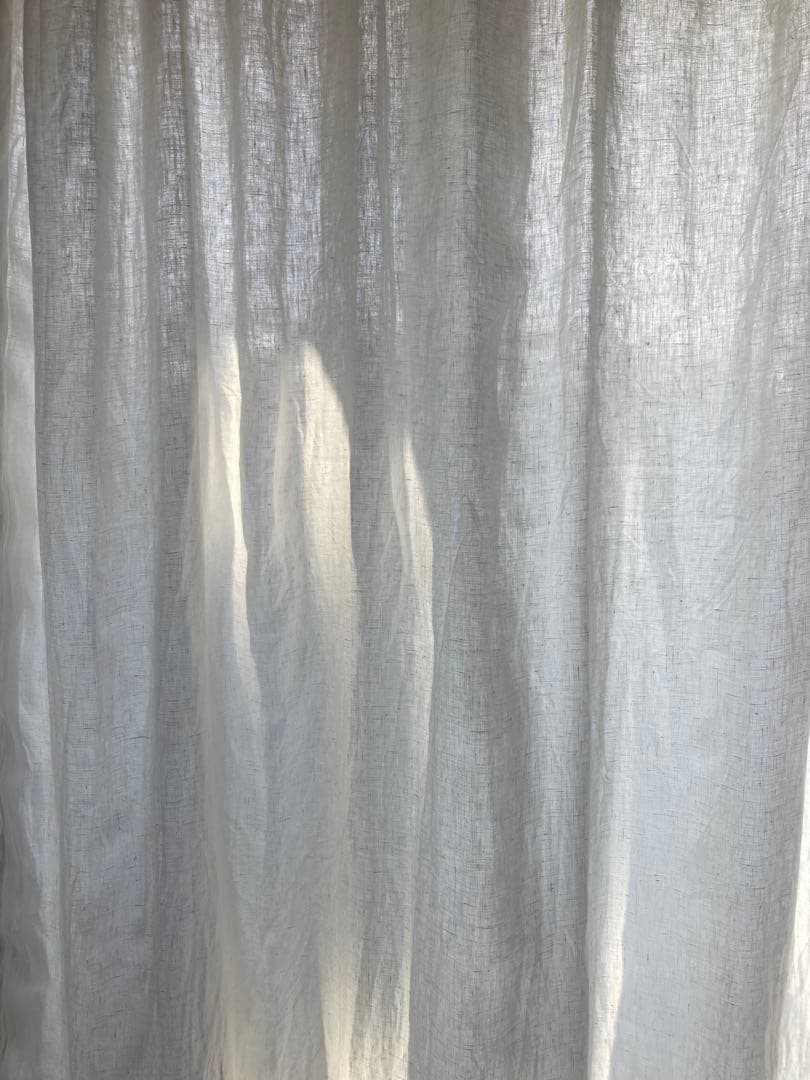 無印良品 ノンプリーツリネンカーテン 100x178用 2枚 オフホワイト