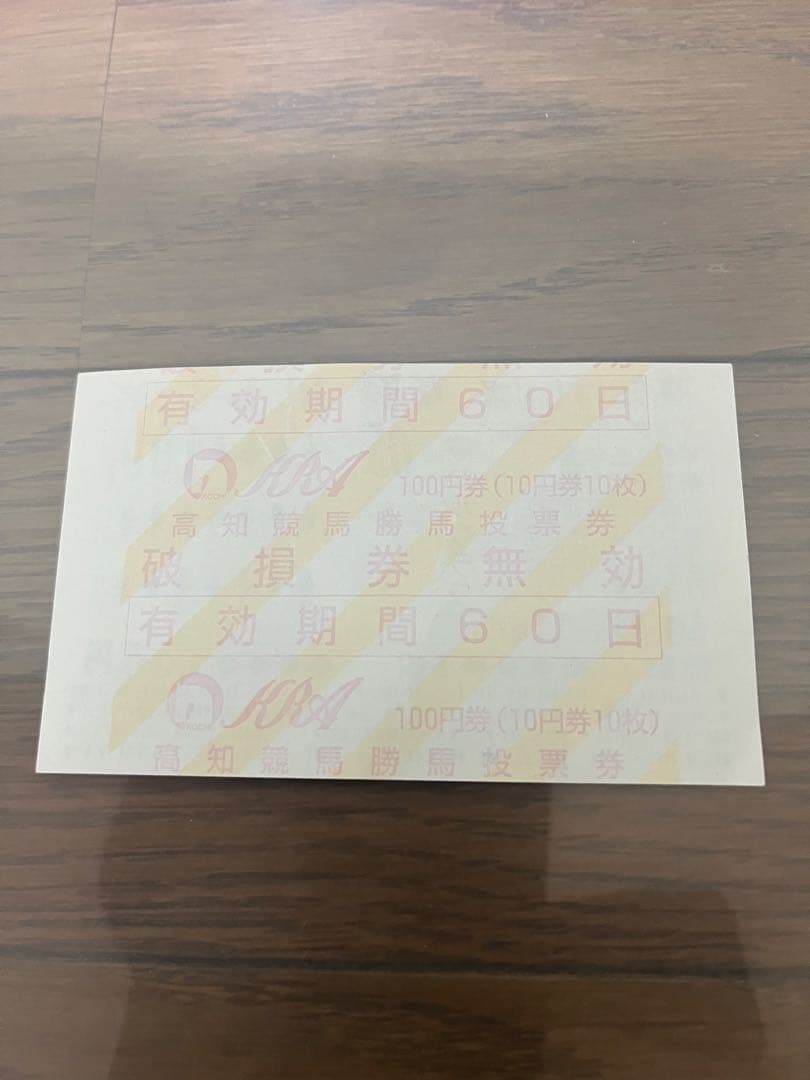 ハルウララ　単勝馬券　武豊　高知競馬現地購入