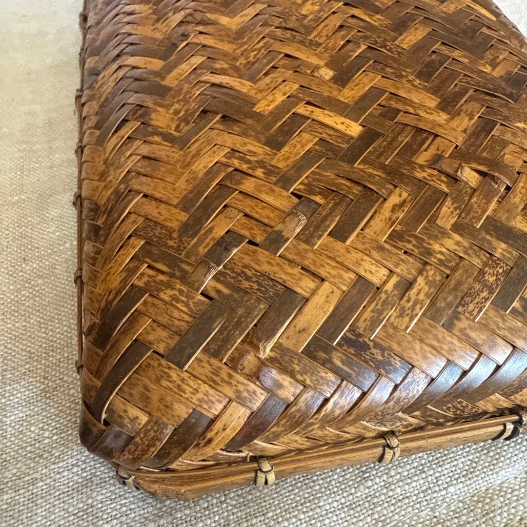 京都　公長斎小菅　虎網代　竹籠　未使用