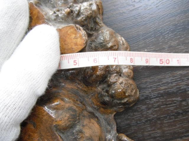 K21 昭和レトロ 一枚板 天然木 衝立 置物 飾り