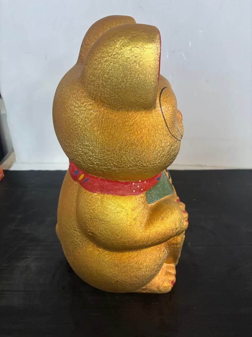 【特大‼️全長40cm‼️希少】金色招き猫　置物　縁起物