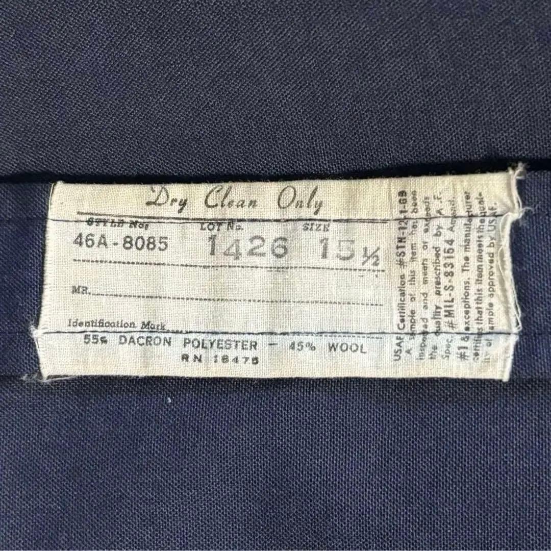 1969製　ヴィンテージ　US古着　アメリカ空軍　長袖シャツ　L ネイビー