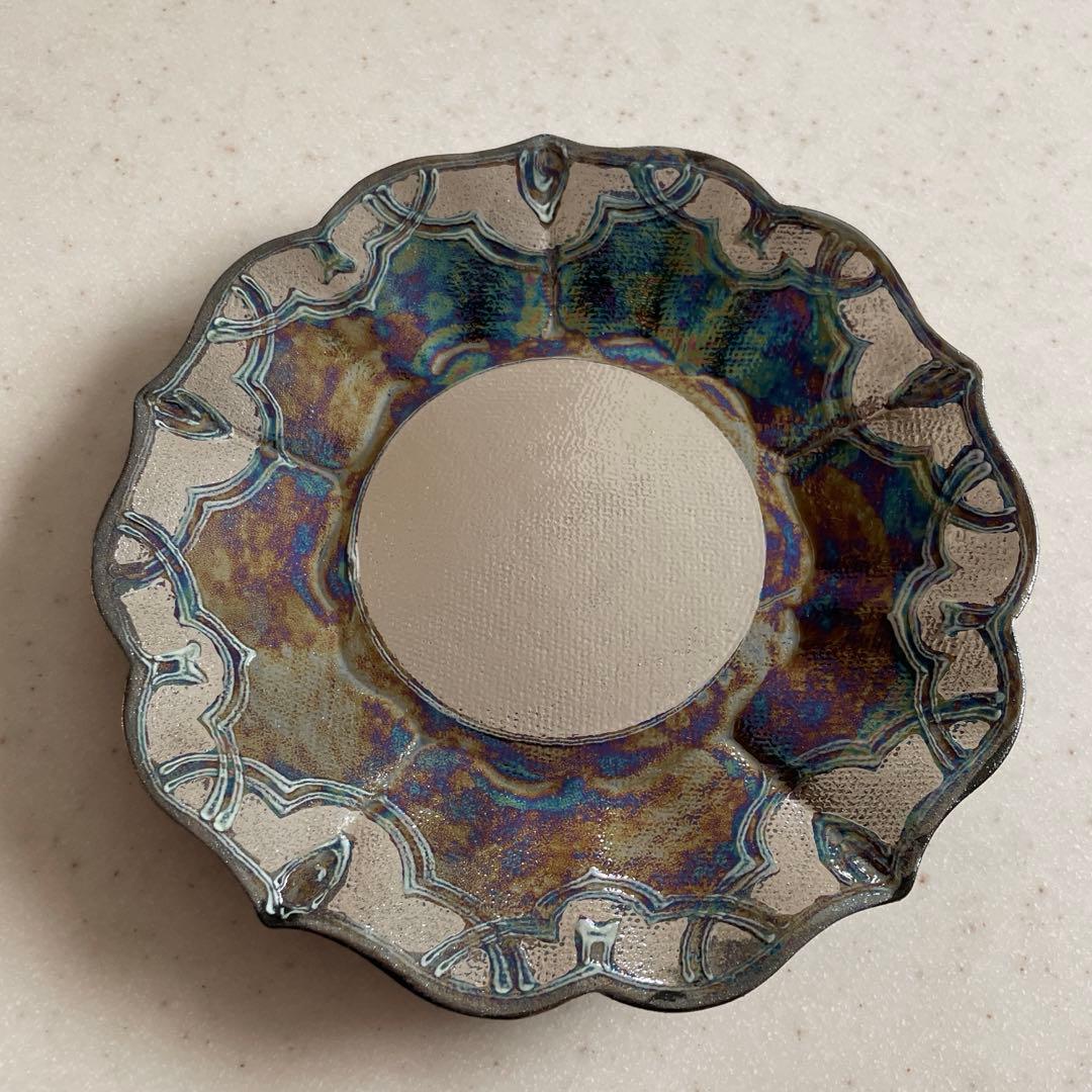 ラスター彩　プラチナ　皿