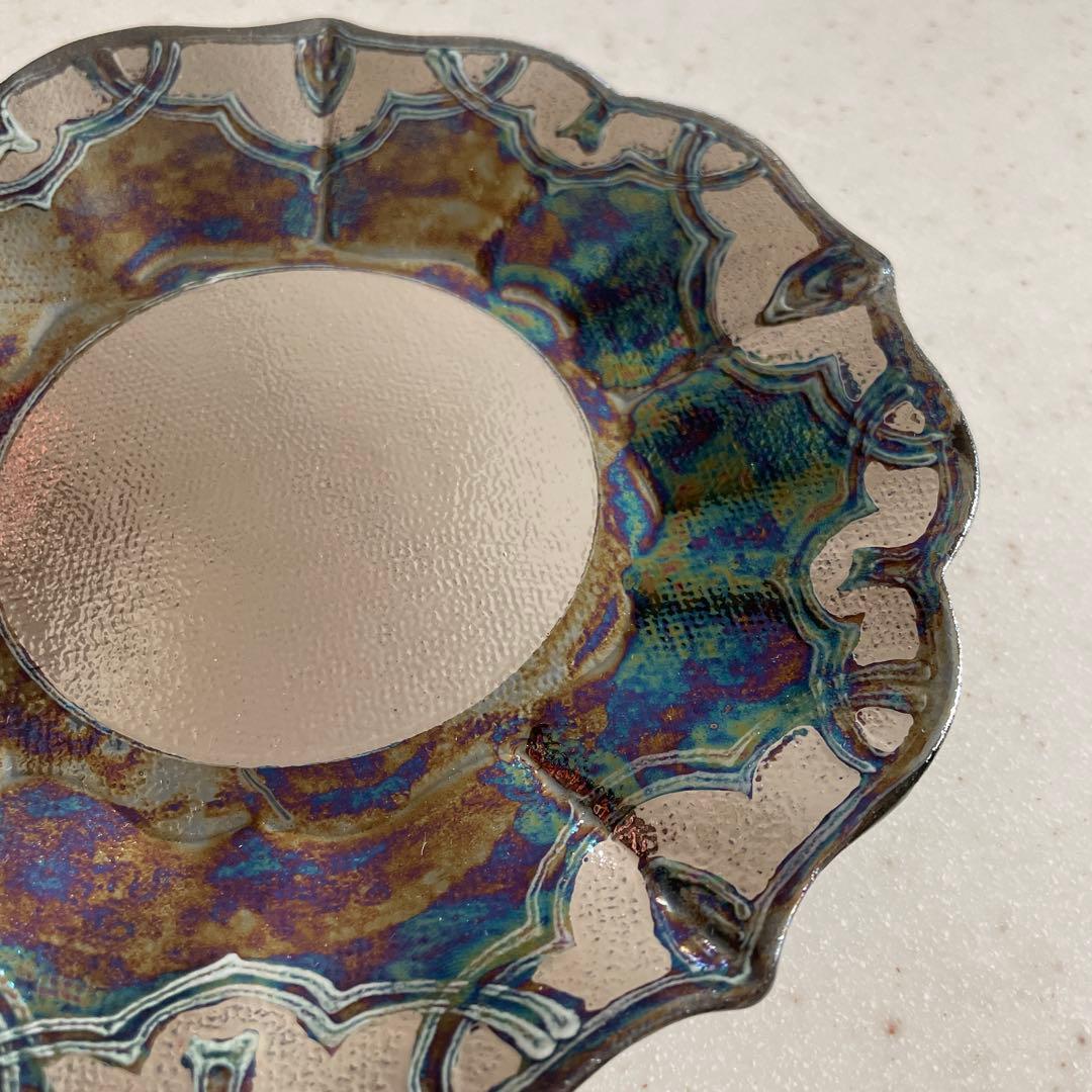 ラスター彩　プラチナ　皿