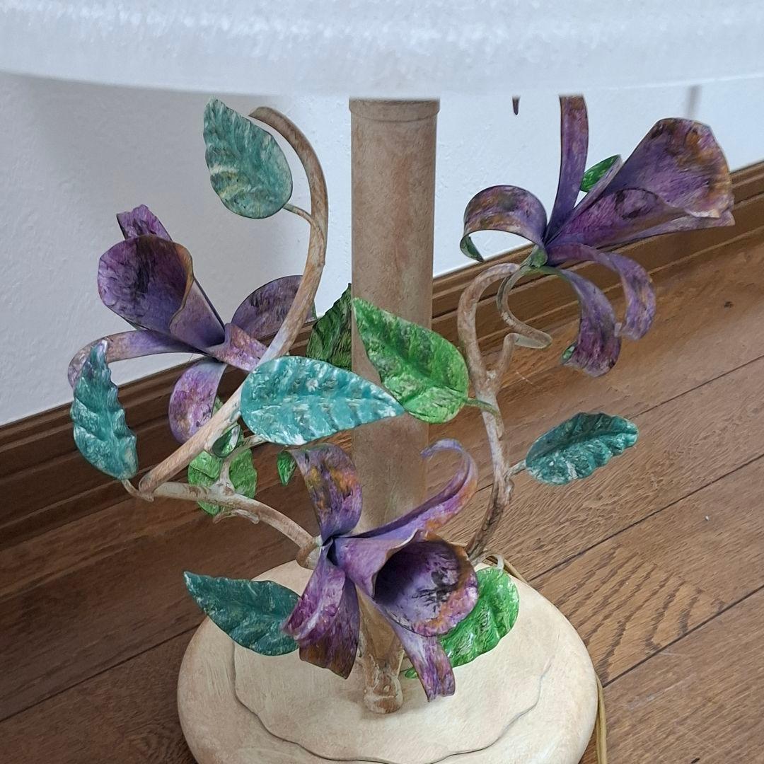 栄進物産 アンティーク調 テーブルランプ 卓上照明 花 動作確認済 美品