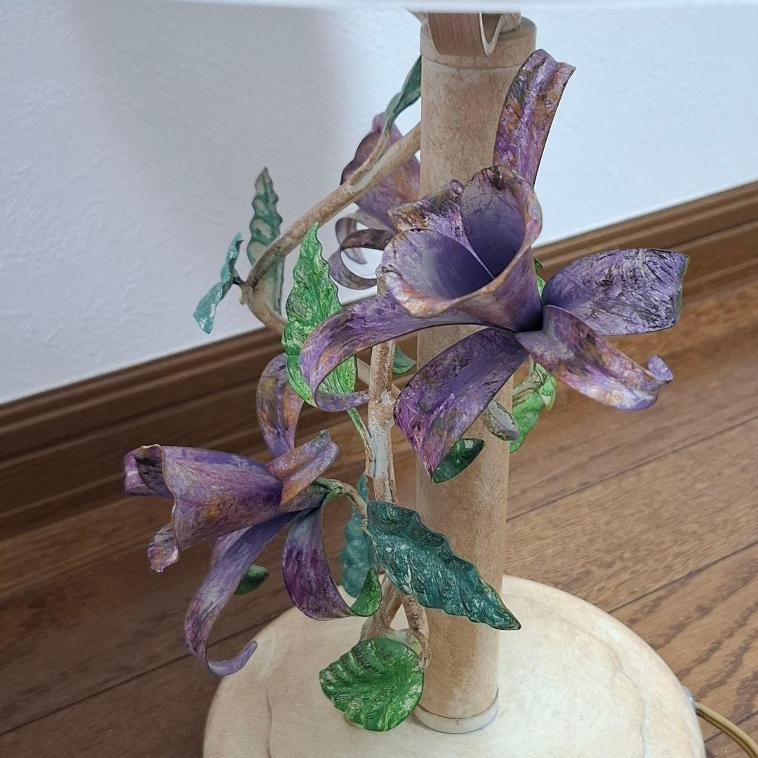 栄進物産 アンティーク調 テーブルランプ 卓上照明 花 動作確認済 美品