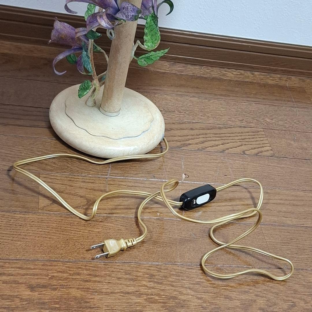 栄進物産 アンティーク調 テーブルランプ 卓上照明 花 動作確認済 美品