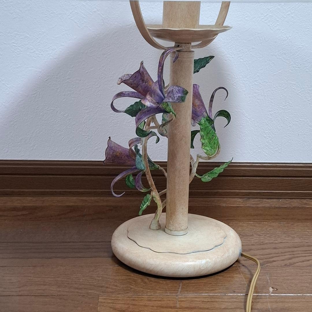 栄進物産 アンティーク調 テーブルランプ 卓上照明 花 動作確認済 美品