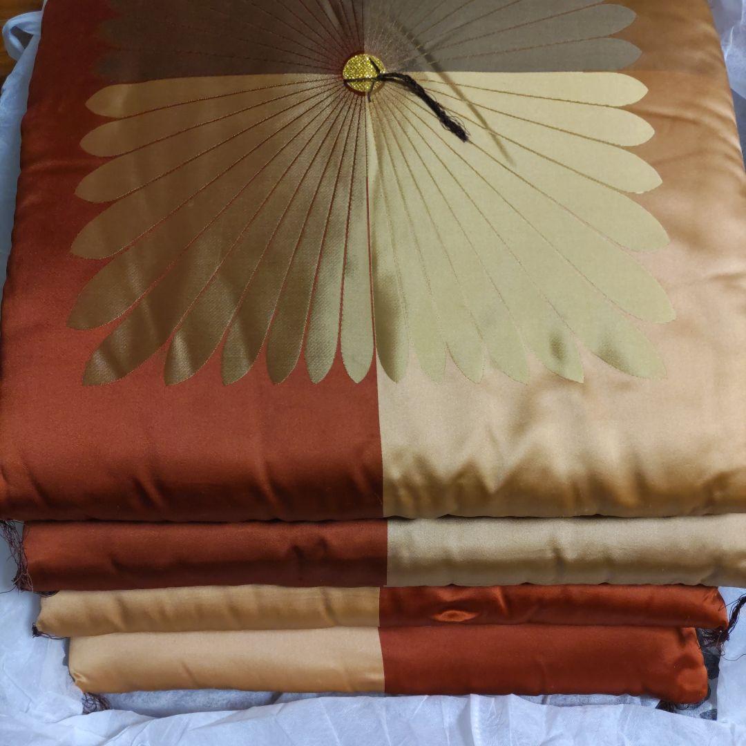 高級座布団/多色花模様の大きな座布団4枚組 美品