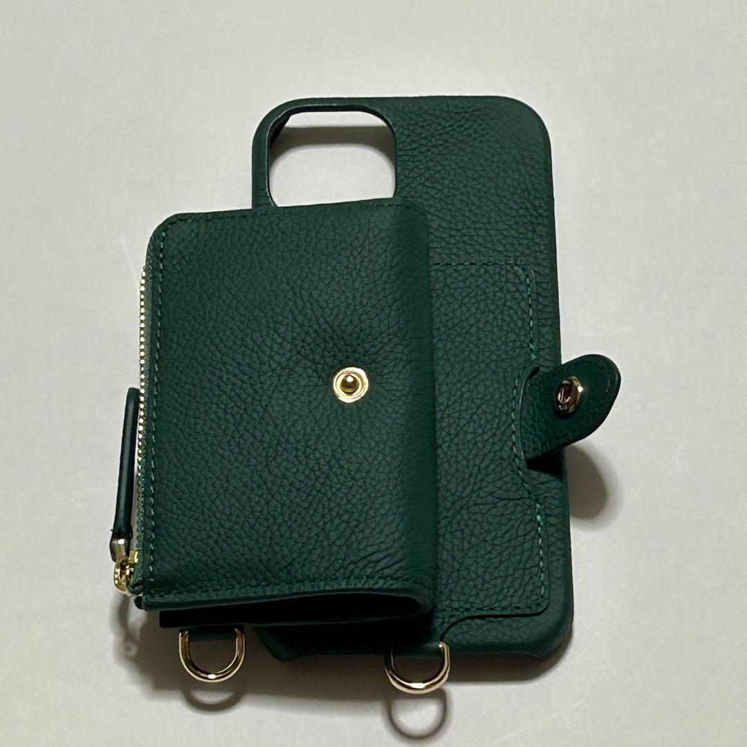 【新品】デミュウDEMIU スマホケース グリーン iPhone13