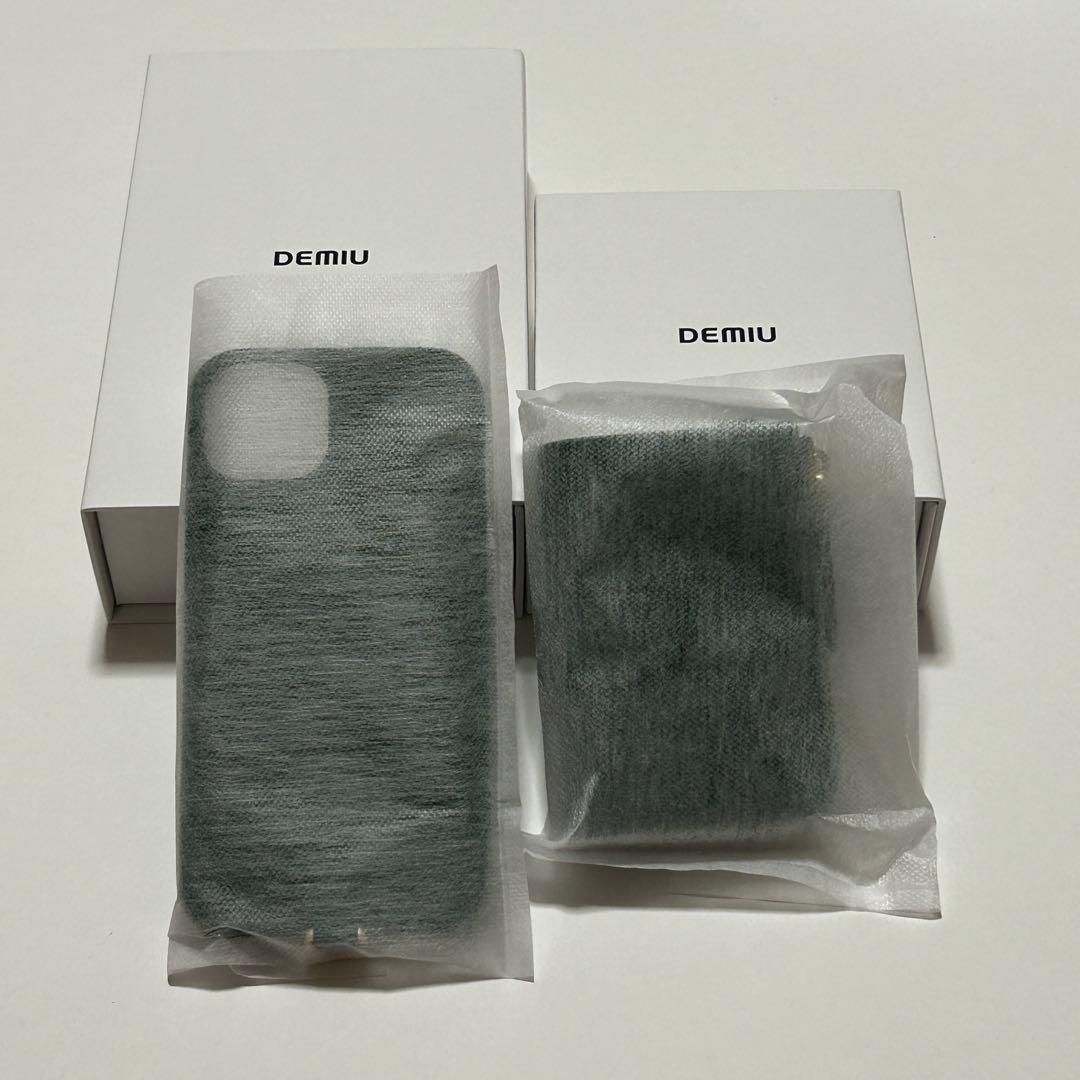 【新品】デミュウDEMIU スマホケース グリーン iPhone13