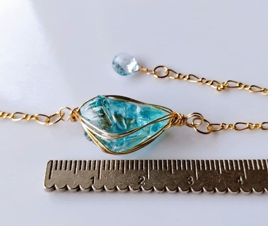 Kgf14 希少 アンダラクリスタル 【シアンエンジェル】 原石 ブレスレット