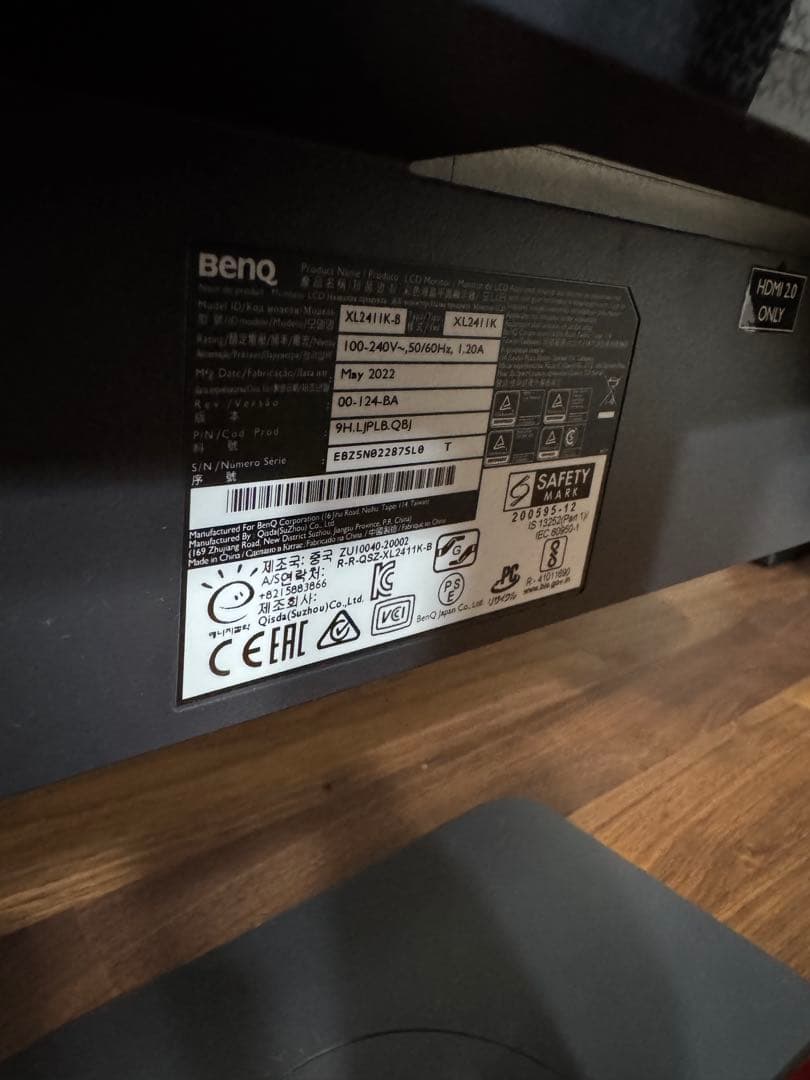 【箱無し】ZOWIE XL2411K ゲーミングモニター144Hz